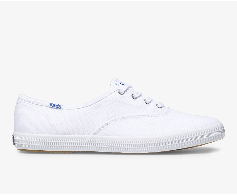 Πανινα Παπουτσια Γυναικεια - Keds Champion Originals - Λευκα - PXUJI2694